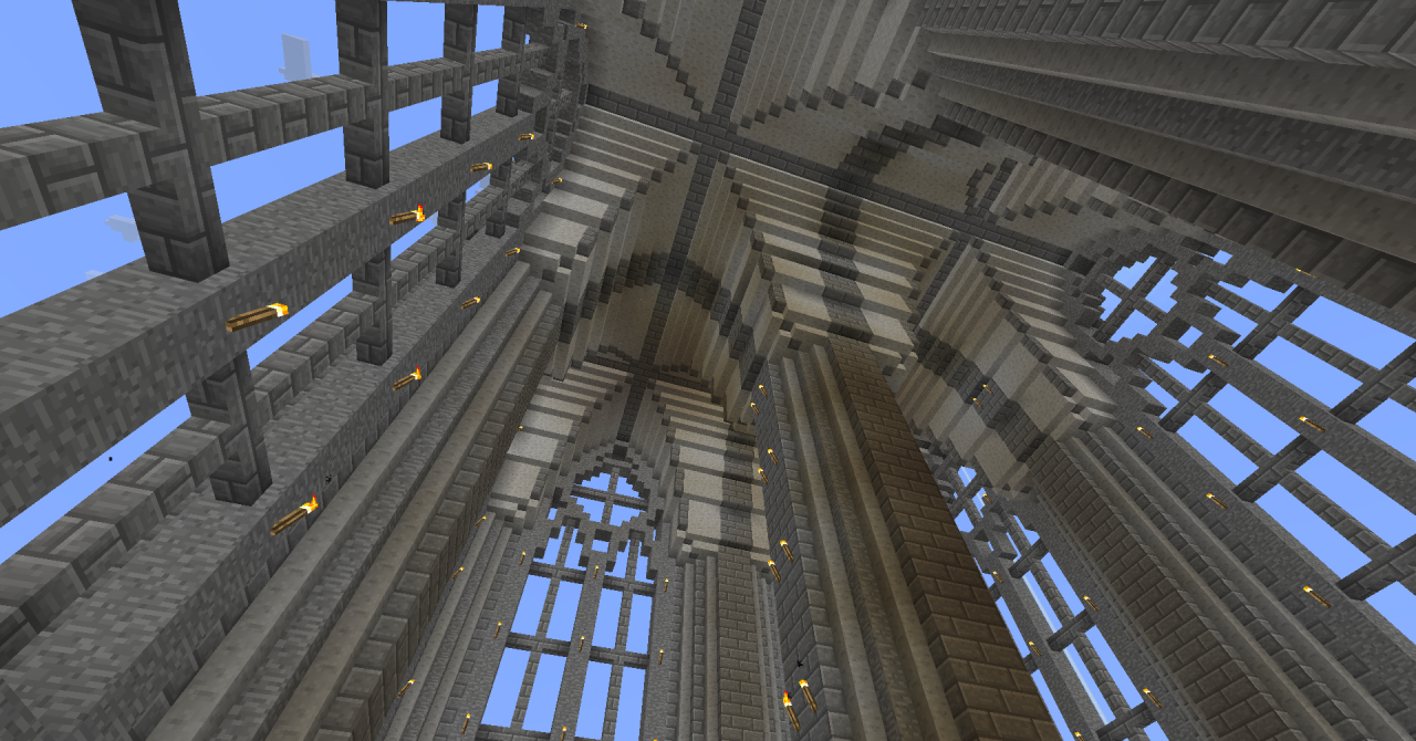 i finished the arched Roof of the first Floor into the South Tower