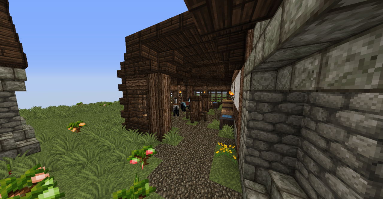 Did some construction on the Inn/Hotel, add a stables to park your horses, a garden for the inn...