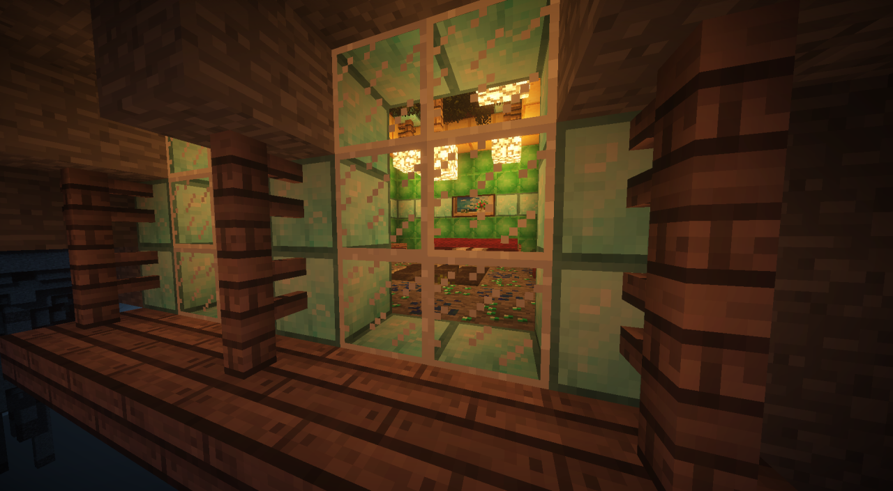 one of many secret rooms under the lobby tree