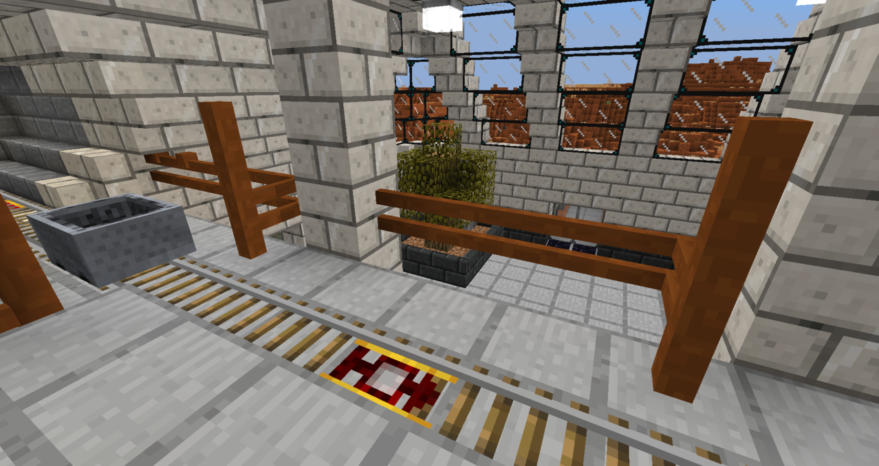 This is the train station on the balcony.