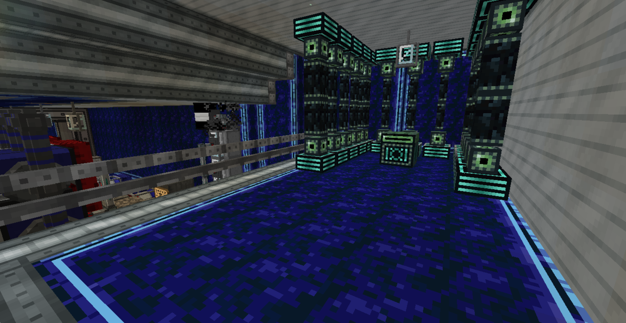 The QED, and the balcony overlooking the PneumaticCraft machinery.