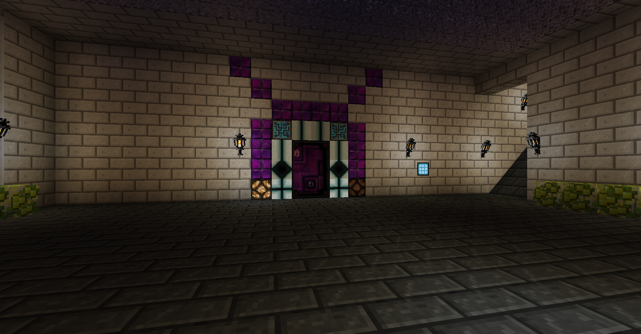 a door i made for my reactor room with charged void blocks and rf tools blocks with dark...