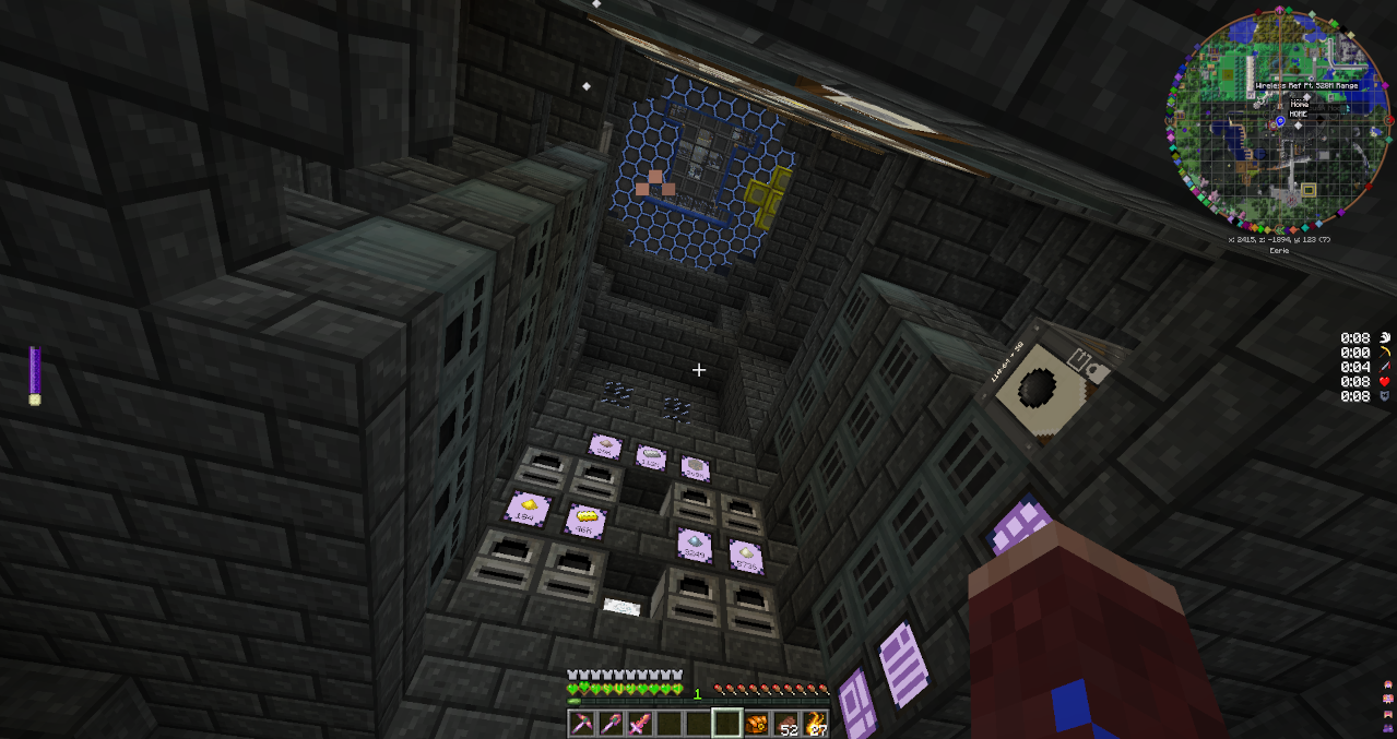 A good 1/3 of all crafting automation nestled into a tower here, making great uses of the vast...