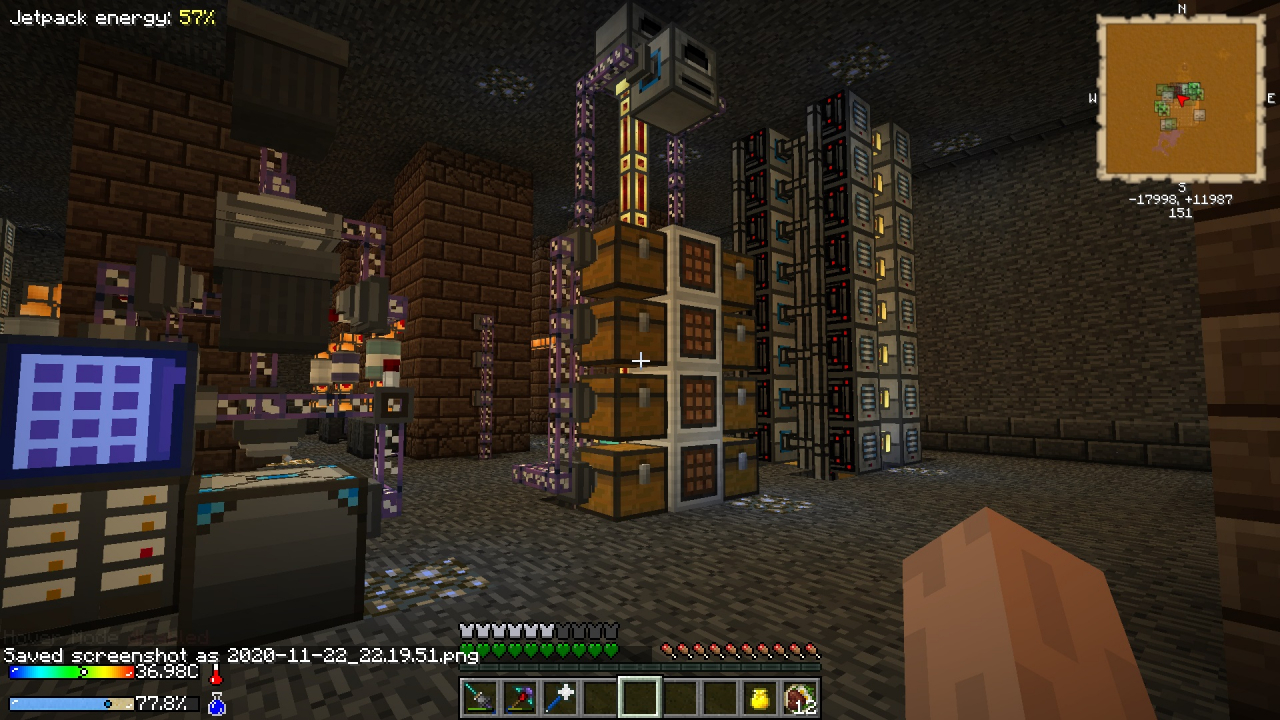 helps make the ore dusts etc into blocks and smelted ore and other materials into blocks also.