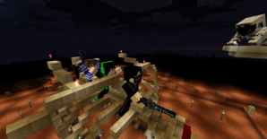 A view of the 4 Dev riders on the dragon spawn