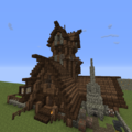 Work is underway as a large manor and town center is under construction;
Also the roofs of the current 2 homes were re-designed to add more depth.