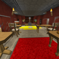 Dining room and stage - Cruise Ship