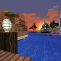 The beach resort and its harbour