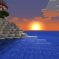 The lighthouse at sunset