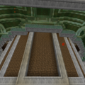 Another View Of Blood Magic Tower, Nether-rack and red glass pattern on walls w/ flower style marble