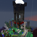 From above the bee hall, some views of the magic-theme towers in the main building and a nice shot of the wall keeping the Taint over there. Upper spires barely started, main body of the Tower is...