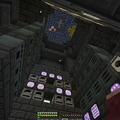 A good 1/3 of all crafting automation nestled into a tower here, making great uses of the vast capabilities of EnderIO. The blue level includes some other tech mods like IndustrialCraft, but my...